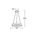 Brumberg pendant luminaire GEORGA 2CCT DIM CCT Switch, ring shape IP20, black matt dimmable