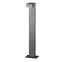 Luminario de bolardo LANTERN 80CM abajo, angular, conmutable IP65, grafito, mate 