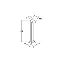 Brumberg bollard light LANTERN 80CM down, square, switchable IP65, graphite, mat 