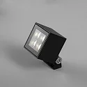 Brumberg Outdoor LED floor spot BLOKK, IP65 IK07, 10W 3000K 740lm 36°, swivelling, structured graphite