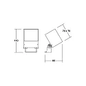 Brumberg Outdoor LED floor spot BLOKK, IP65 IK07, 10W 3000K 740lm 36°, swivelling, structured graphite