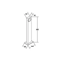 Brumberg Outdoor LED bollard light QUADER, IP54, 230V AC, 13W 3000K 730lm