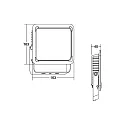 Brumberg Luz de inundación NEO MIDI 3 polos, inclinable, conmutable IP65, negro 