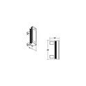 Brumberg Proyector de superficie WALLWASHER IP66, titán regulable