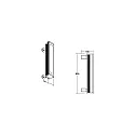 Brumberg Proyector de superficie WALLWASHER IP66, titán regulable