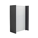 Luminaria de pared para exteriores AKIMISKI angular, conmutable, con difusor IP65/IP44, antracita 