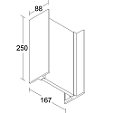 Brumberg Luminaria de pared para exteriores AKIMISKI angular, conmutable, con difusor IP65/IP44, antracita 