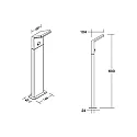 Brumberg Luminaria para balizas INO con detector de movimiento, conmutable LED IP54, grafito 