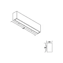 Brumberg Luminaria de pared para exteriores DARBEE abajo, angular, conmutable IP65, mate, gris grafito 