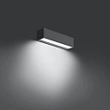 Brumberg outdoor wall luminaire DARBEE down, square, switchable IP65, mat, graphite grey 
