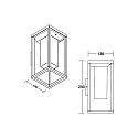 Brumberg Lámpara solar de pared RUBI  conmutable LED IP54, gris 