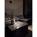 Brumberg battery table lamp ROSS down, with touch dimmer IP54, blue dimmable