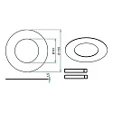 Brumberg Reducing ring with outer Ø 15cm, chrome