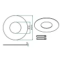 Brumberg Reducing ring with outer Ø 15cm, white