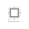Brumberg elemento acústico SILENTIUM SQUARE 79.5CM cuadrado, beige