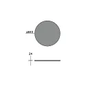 Brumberg acoustical element SILENTIUM (SMOOTH) FOR BIRO40 / 5CM / 75CM round, grey