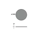 Brumberg acoustical element SILENTIUM (SMOOTH) FOR BIRO40 / 10CM / 120CM round, black