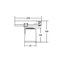 Brumberg track spot RETAIL ONE round, rotatable, switchable LED IP20, silver 