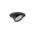 Luminaria empotrable para techos ARTEMIS MINI redondo, directa IP20, negro regulable