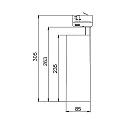 Brumberg 3-phase spot MAXI IP20, silver 