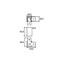 Brumberg corner connector PEPA HIGH - 90° mechanical, black, silver