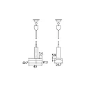 Brumberg Accesorio Suspensión por cuerda PEPA HIGH / 5M mecánico, ajustable, plata 4cm