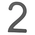 Números de casa 2 pequeño, antracita