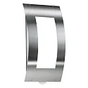 Luminaria de pared para exteriores AQUA QUADRAT angular, con detector de movimiento, arqueado E27 IP44, acero cepillado