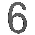 Números de casa 6 pequeño, antracita