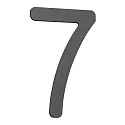 Números de casa 7 pequeño, antracita