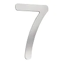 Números de casa 7 pequeño, acero cepillado