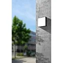 Outdoor LED wall or ceiling luminaire, IP65, square, anthracite, 24 x 24cm