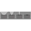 CMD Creative Metalldesign Luminaria de pared para exteriores DOUBLE ANGLE ADJUST Arriba-Abajo, ajustable IP65, antracita