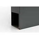 CMD Creative Metalldesign Buzón con compartimento para diarios INOX BAR - OPTIONAL USE ajustable, con cerradura, antracita, acero inoxidable