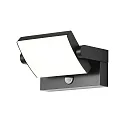 Luminaria de pared para exteriores CCT Switch, inclinable, con detector de movimiento IP54