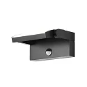 Luminaria de pared para exteriores CCT Switch, inclinable, con detector de movimiento IP54