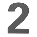 Números de casa 2 grande, antracita