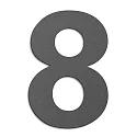 Números de casa 8 grande, antracita