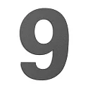 Números de casa 9 grande, antracita