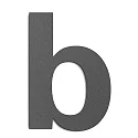 Números de casa b grande, antracita