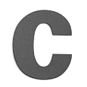 Números de casa c grande, antracita