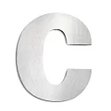 Números de casa c grande, acero cepillado