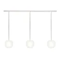 Luminaria colgante ACAI 16 de 3 llamas E27 IP20, mate, blanco opalino regulable