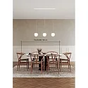 Casablanca pendant luminaire ACAI 16 3 flames E27 IP20, mat, opal white dimmable
