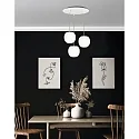 Casablanca pendant luminaire ACAI 16 3 flames, round E27 IP20, mat, opal white dimmable