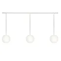 Luminaria colgante ACAI 21 de 3 llamas E27 IP20, mate, blanco opalino regulable