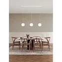 Casablanca pendant luminaire ACAI 21 3 flames E27 IP20, mat, opal white dimmable