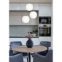Luminaria colgante ACAI 21 de 3 llamas, redondo E27 IP20, mate, blanco opalino regulable