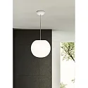 Luminaria colgante ACAI 26 de 1 llama E27 IP20, mate, blanco opalino regulable