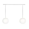 pendant luminaire ACAI 26 2 flames E27 IP20, mat, opal white dimmable
